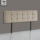 Linen Fabric King Bed Deluxe Headboard Bedhead - Beige-4