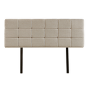 Linen Fabric King Bed Deluxe Headboard Bedhead - Beige-6