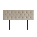 Linen Fabric Queen Bed Deluxe Headboard Bedhead - Beige-8