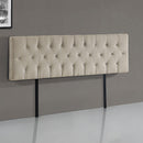 Linen Fabric King Bed Deluxe Headboard Bedhead - Beige-4