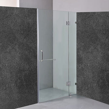 100 x 200cm Wall to Wall Frameless Shower Screen 10mm Glass By Della Francesca - 0
