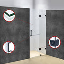 100 x 200cm Wall to Wall Frameless Shower Screen 10mm Glass By Della Francesca-4