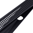 900mm Bathroom Shower Black Grate Drain w/Centre outlet Floor Waste Square Pattern-9