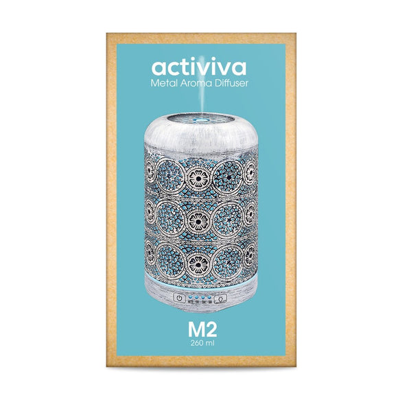 activiva 260ml Metal Essential Oil and Aroma Diffuser - Vintage White - RnR Galore