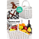 Alfresco 2 Person Picnic Basket Set Insulated Blanket Bag - RnR Galore