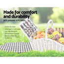 Alfresco 2 Person Picnic Basket Set Insulated Blanket Bag - RnR Galore