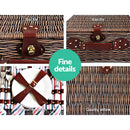 Alfresco 4 Person Picnic Basket Set Insulated Blanket Bag - RnR Galore