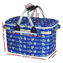 Alfresco Picnic Basket Folding Bag Hamper Food Insulated Cover Storage - RnR Galore