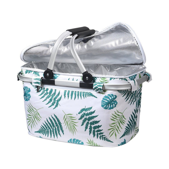 Alfresco Picnic Basket Folding Bag Insulated Hamper Food Cover Storage - RnR Galore