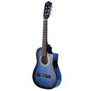 Alpha 34 Inch Classical Guitar Wooden Body Nylon String Beginner Kids Gift Blue - RnR Galore