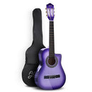 Alpha 34 Inch Classical Guitar Wooden Body Nylon String Beginner Kids Gift Purple - RnR Galore