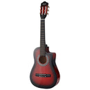 Alpha 34 Inch Classical Guitar Wooden Body Nylon String Beginner Kids Gift Red - RnR Galore