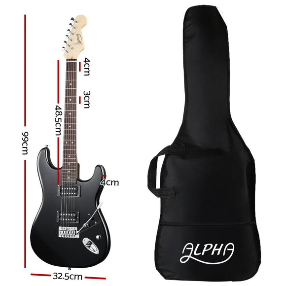 Alpha 41 Inch Electirc Guitar Humbucker Pickup Switch Full Size Black - RnR Galore