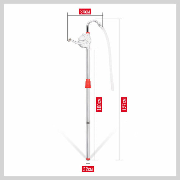 Aluminium Rotary Drum Pump Diesel Fuel Kero Oil Petrol 44 Gallon Drum Hand Pump - RnR Galore