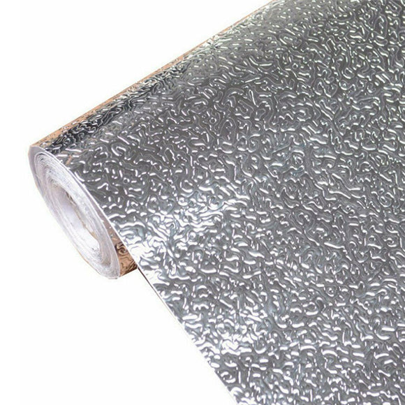 Aluminum Foil Sticker Self Adhesive Oil - proof Waterproof Kitchen Cabinet Wall(60*300cm) - RnR Galore