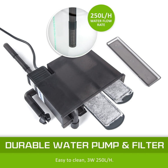 Aquarium Starfire Glass Fish Tank Set Filter Pump 39L - RnR Galore