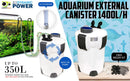 Aquarium UV Light External Canister Filter 1400L/H + Media Kit - RnR Galore