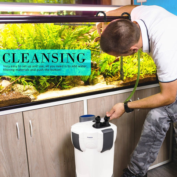 Aquarium UV Light External Canister Filter 1400L/H + Media Kit - RnR Galore