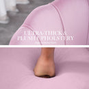 Armchair Lounge Chair Accent Velvet Shell Scallop + Round Ottoman Footstool PINK - RnR Galore
