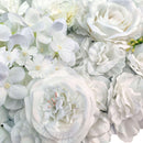 Artificial Flower Wall Backdrop Panel 40cm X 60cm Mixed Whites - RnR Galore