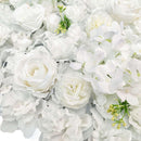 Artificial Flower Wall Backdrop Panel 40cm X 60cm Mixed Whites - RnR Galore
