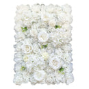 Artificial Flower Wall Backdrop Panel 40cm X 60cm Mixed Whites - RnR Galore