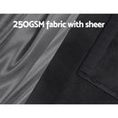 Artiss 2X 132x274cm Blockout Sheer Curtains Black - RnR Galore