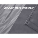 Artiss 2X 132x274cm Blockout Sheer Curtains Charcoal - RnR Galore