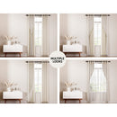 Artiss 2X 132x304cm Blockout Sheer Curtains Beige - RnR Galore
