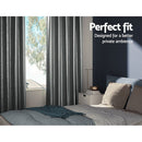 Artiss 2X Blockout Curtains Eyelet 180x213cm Grey Shine - RnR Galore