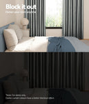 Artiss 2X Blockout Curtains Eyelet 180x213cm Grey Shine - RnR Galore