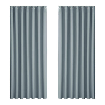 Artiss 2X Blockout Curtains Eyelet 240x230cm Grey - RnR Galore