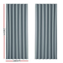 Artiss 2X Blockout Curtains Eyelet 240x230cm Grey - RnR Galore