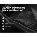 Artiss 2X Blockout Curtains Eyelet 300x230cm Black Shine - RnR Galore