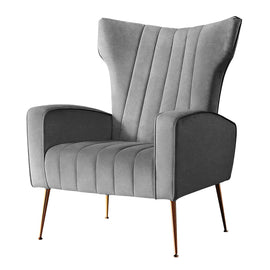 Artiss Armchair Grey Velvet Kate - RnR Galore