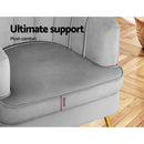 Artiss Armchair Lounge Accent Chair Armchairs Sofa Chairs Velvet Grey Couch - RnR Galore
