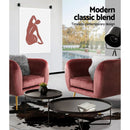 Artiss Armchair Lounge Sofa Arm Chair Accent Chairs Armchairs Couch Velvet Pink - RnR Galore