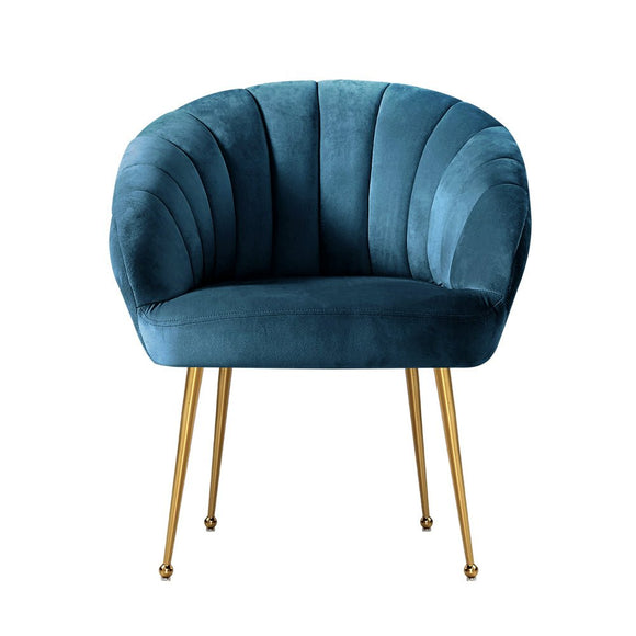 Artiss Armchair Velvet Blue Eloise - RnR Galore