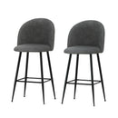 Artiss Bar Stools Kitchen Counter Barstools Sherpa Metal Chairs x2 - RnR Galore