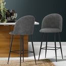 Artiss Bar Stools Kitchen Counter Barstools Sherpa Metal Chairs x2 - RnR Galore