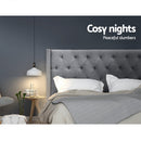 Artiss Bed Head Headboard King Size Fabric - LUCA Grey - RnR Galore