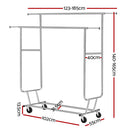 Artiss Clothes Rack Airer Double Rail Coat Stand Adjustable Hanger - RnR Galore