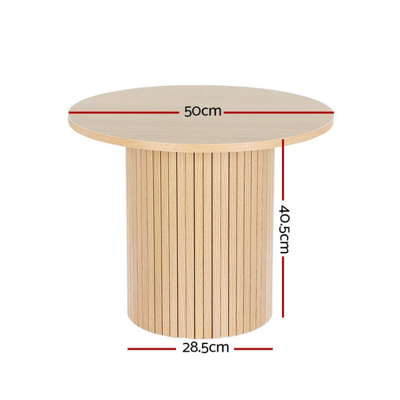 Artiss Coffee Table Round Fluted Base PIIA - RnR Galore