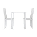 Artiss Dining Chairs and Table Dining Set 4 Chair Set Of 5 White - RnR Galore