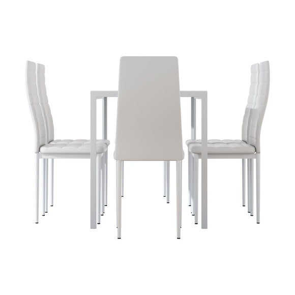 Artiss Dining Chairs and Table Dining Set 6 Chair Set Of 7 White - RnR Galore