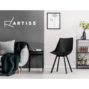 Artiss Dining Chairs Set of 2 PU Leather Plastic Metal Black - RnR Galore