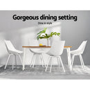 Artiss Dining Chairs Set of 2 PU Leather Plastic Metal White - RnR Galore
