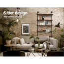 Artiss Floating DIY Pipe Shelf 6 Tiers - IRA - RnR Galore