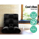 Artiss Lounge Sofa Bed Flannel Fabric Black - RnR Galore