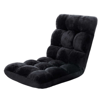 Artiss Lounge Sofa Bed Flannel Fabric Black - RnR Galore